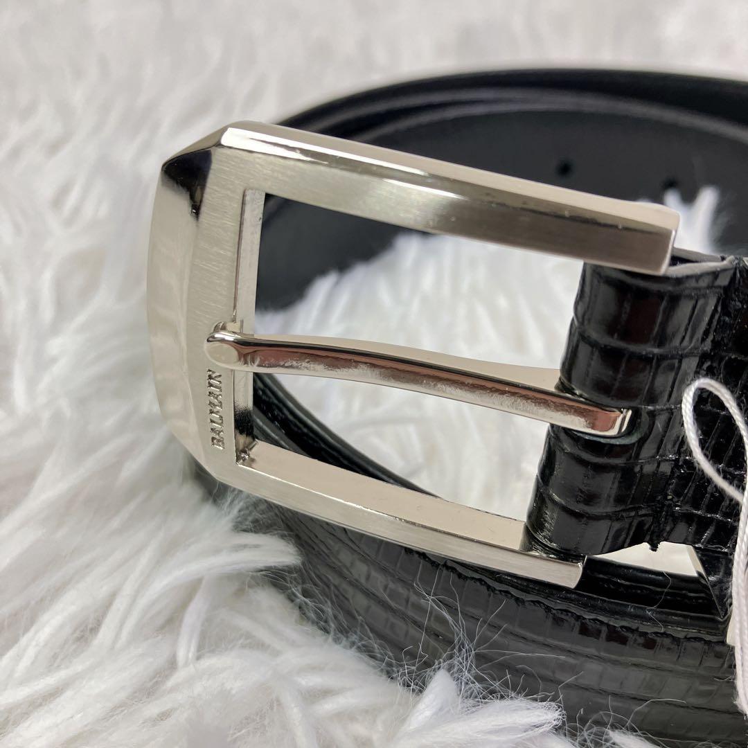 【新品】BALMAIN バルマン　クロコダイル型押し　レザーベルト　本革