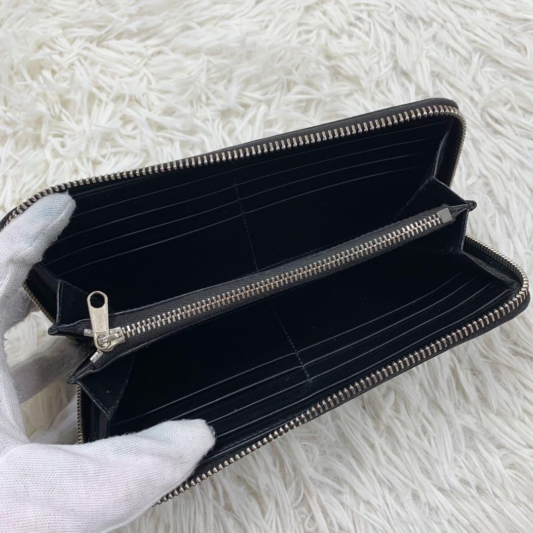 【✨美品✨】サンローラン カサンドラウンドジップ 長財布 メンズ ブラック