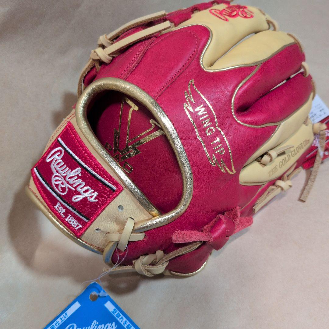 ローリングス:左投げ:大人用:軟式用グラブ:11.75インチ:色:スカーレット他