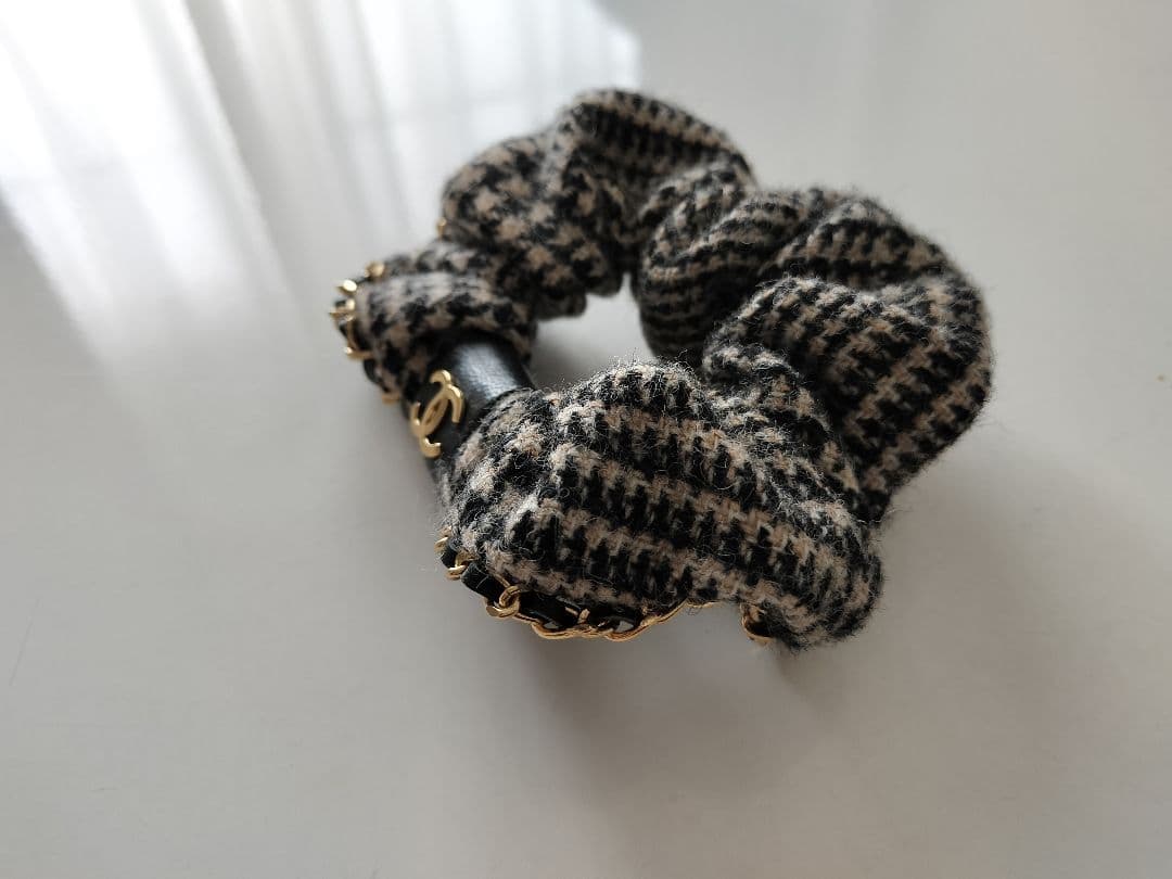 正規品 CHANEL♡チェック柄シュシュ