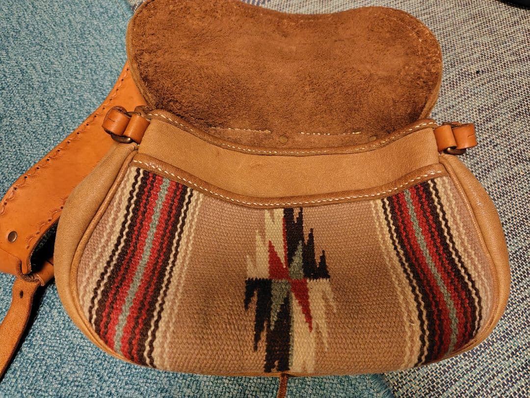 LuckyJohnラッキージョン エルクスキンバッグウエストバック コンチョ付