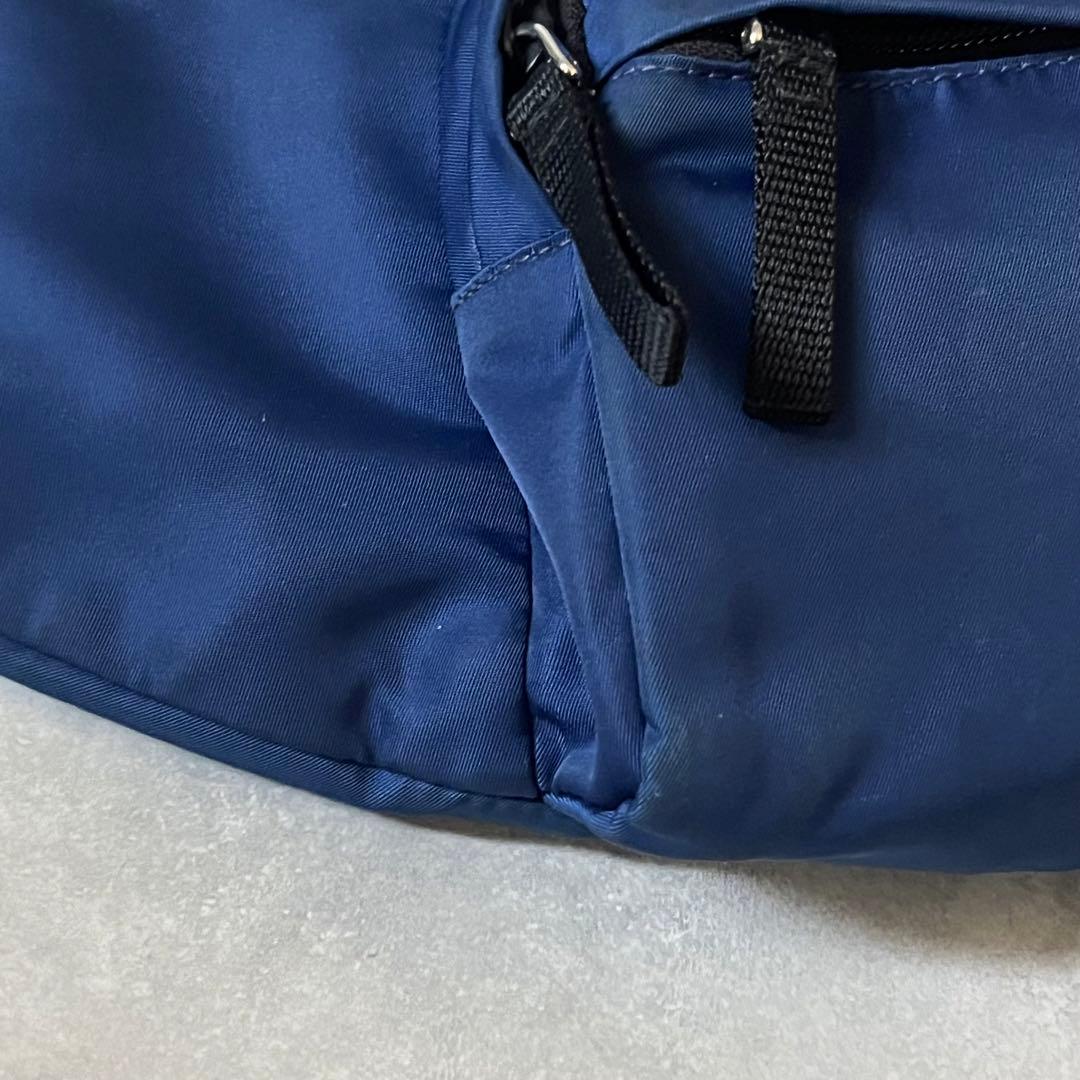 【人気】PRADA ウエストバッグ　2VL005 三角ロゴ　ブルー　ナイロン