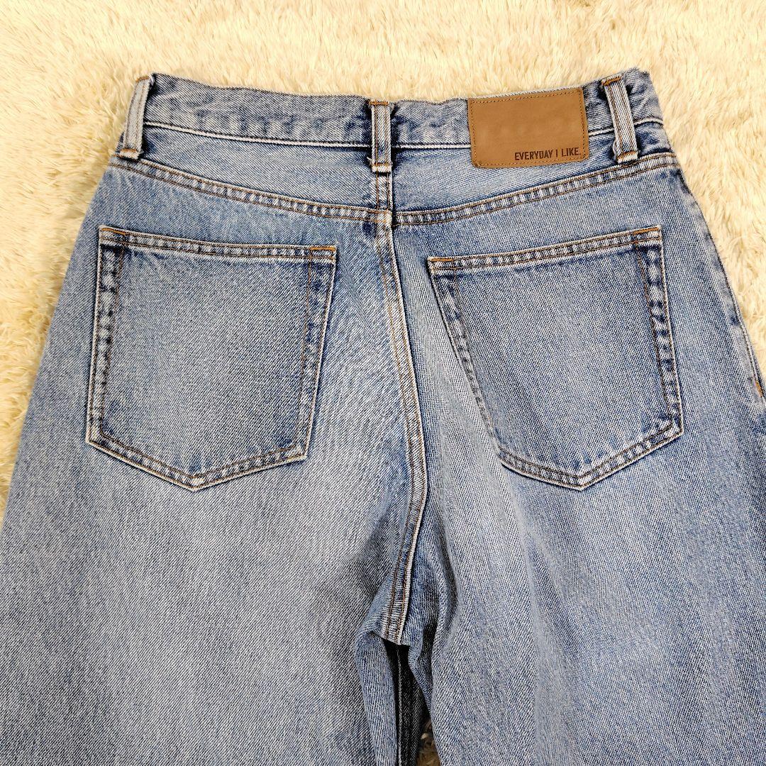 完売品 EVERYDAY I LIKE. タックバギーデニムパンツ ワイド