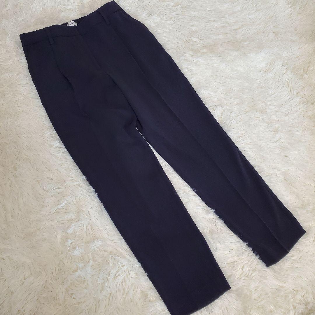 【美品】PLST セットアップ ノーカラー パンツ ネイビー Mサイズ