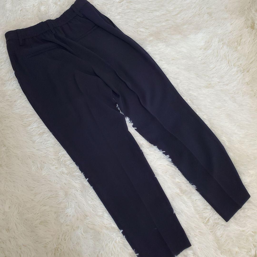 【美品】PLST セットアップ ノーカラー パンツ ネイビー Mサイズ