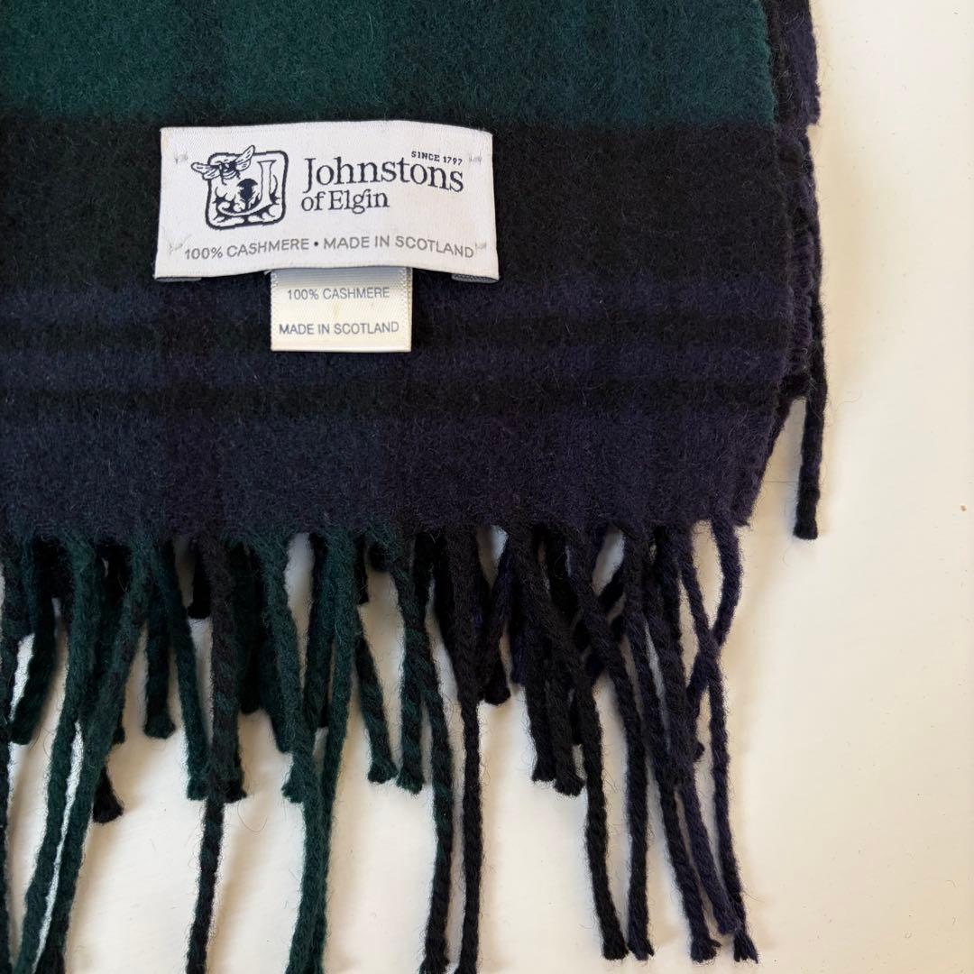 Johnstons of Elgin ブラックウォッチ　カシミヤマフラー