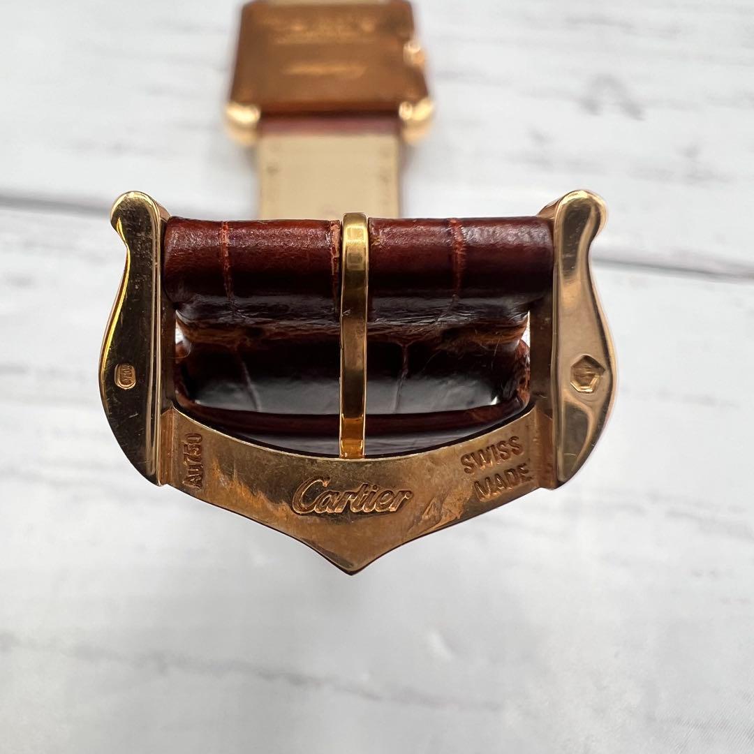 Cartier カルティエ タンクアングレーズSM K18 PG/革ベルト