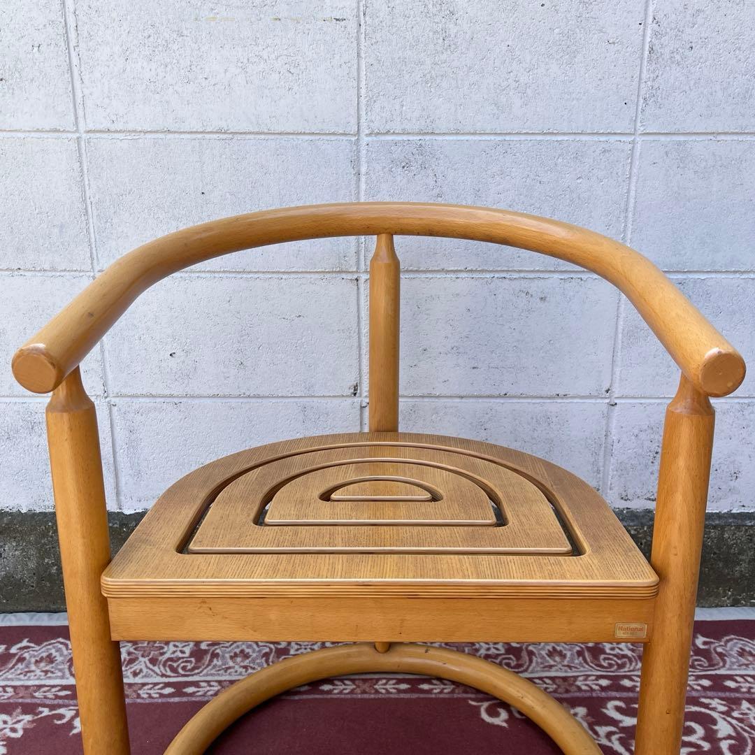 古家具ビンテージ品◾️National 木製家具 アームチェア 木製チェア A