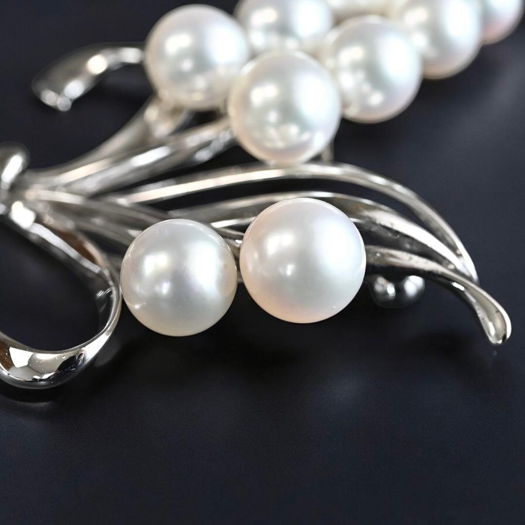 【未使用保管品】ミキモト　花珠級　アコヤ　パール　本真珠　ブローチ　コサージュ