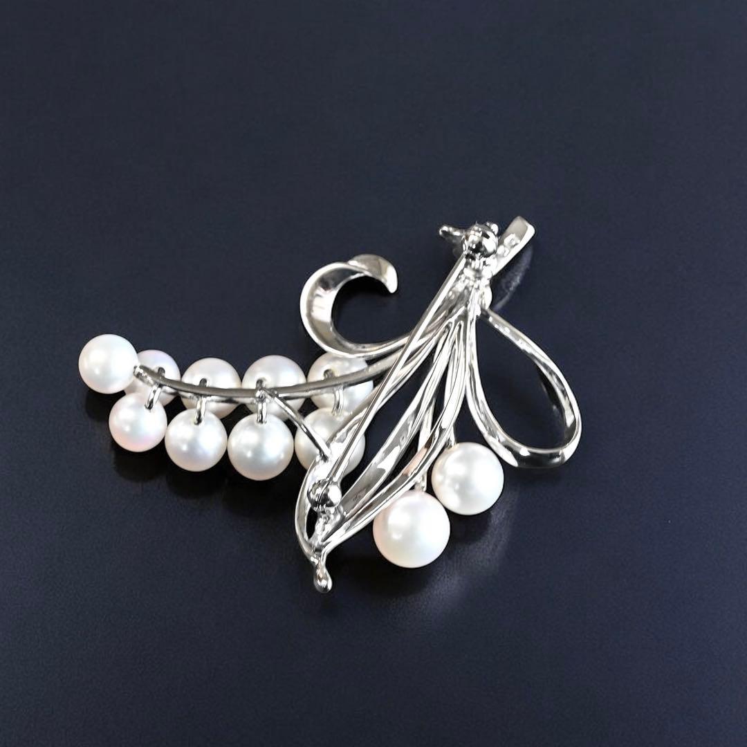 【未使用保管品】ミキモト　花珠級　アコヤ　パール　本真珠　ブローチ　コサージュ