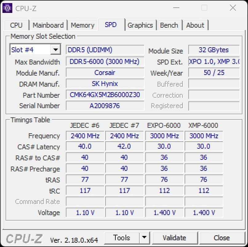 CORSAIR VENGEANCE DDR5 64GB 6000MHz片方訳あり