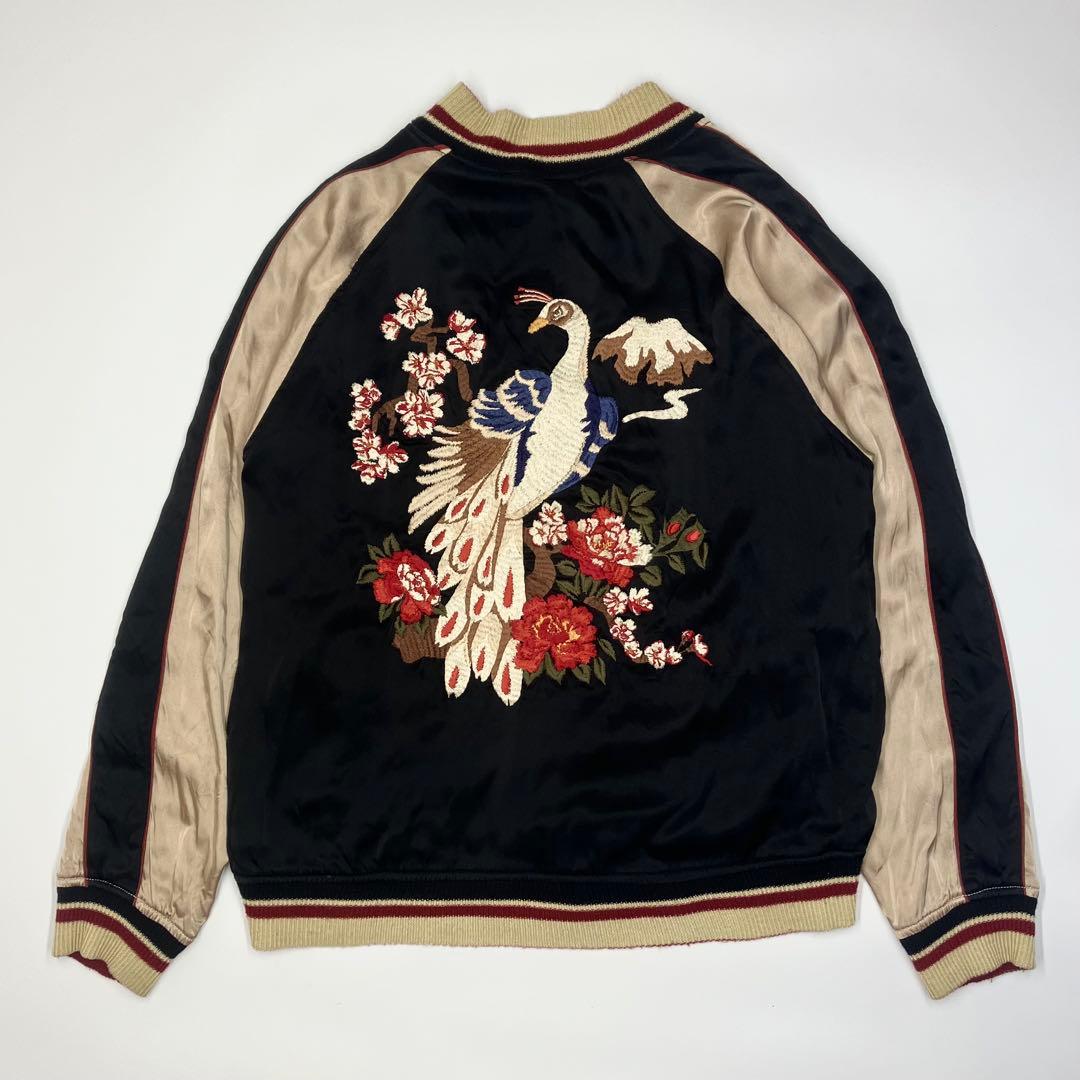 【レア】ヒューストン 沖縄 スカジャン サテン L スーベニアジャケット 龍 虎