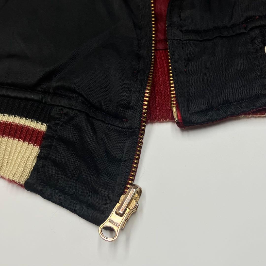 【レア】ヒューストン 沖縄 スカジャン サテン L スーベニアジャケット 龍 虎