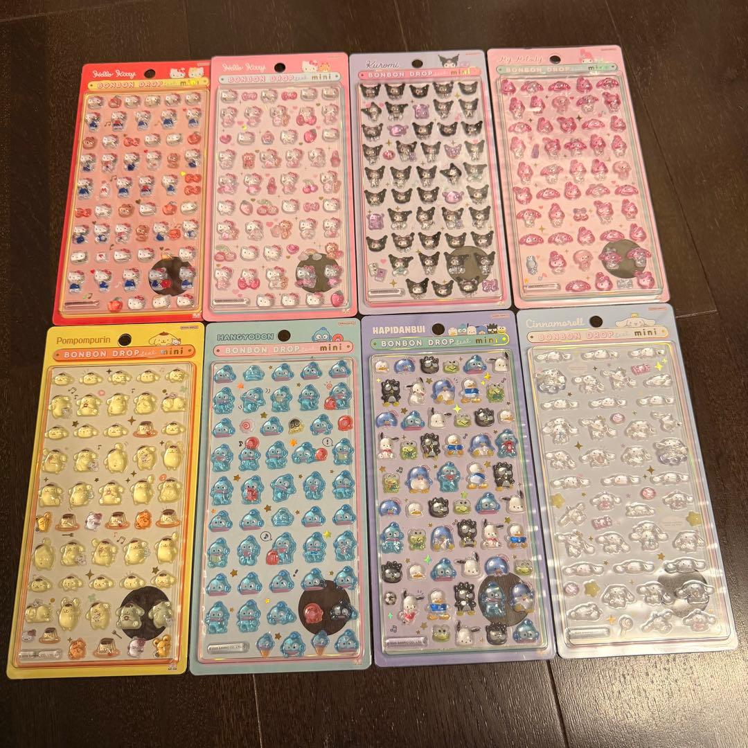 正規品　サンリオ ボンボンドロップシール ミニ　コンプリート
