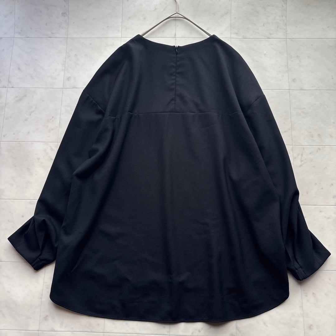 セオリーリュクス 最高級ウール NEW SAXONY プルオーバー 黒 ブラック