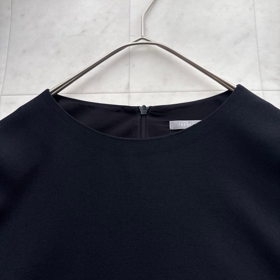 セオリーリュクス 最高級ウール NEW SAXONY プルオーバー 黒 ブラック