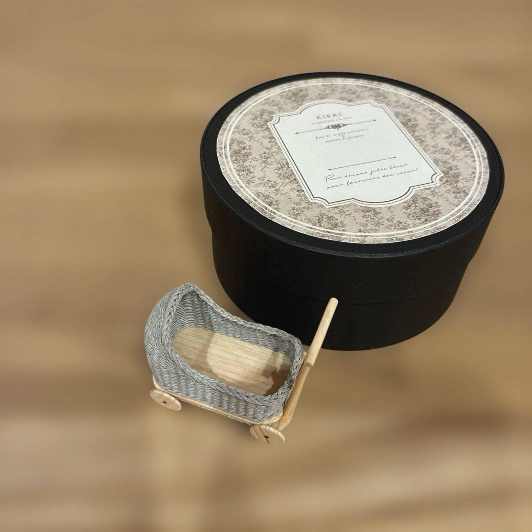 KIKKI ミニチュア　テディベア ぬいぐるみ　ハンドメイド　ドールバギー