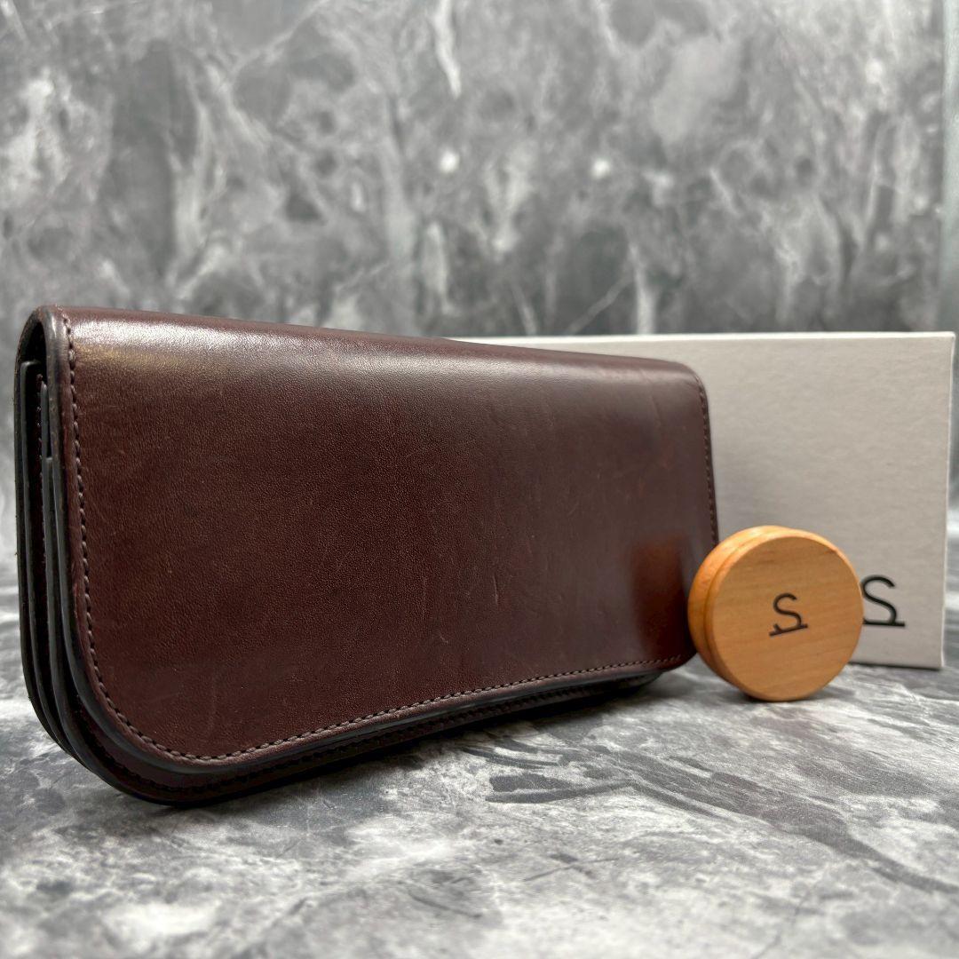 ✨美品✨ワイルドスワンズ ブリスターL 長財布 ダークブラウン スリッカー付