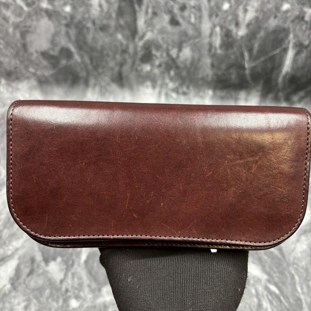 ✨美品✨ワイルドスワンズ ブリスターL 長財布 ダークブラウン スリッカー付