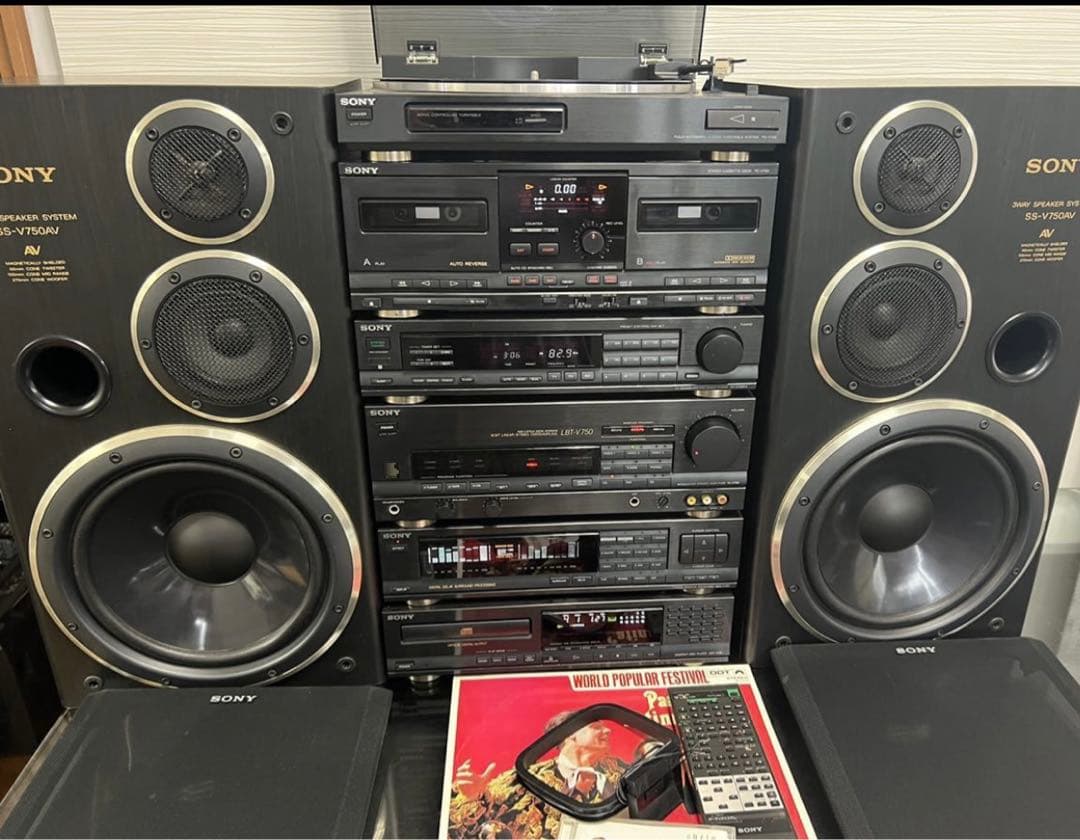 内蔵ブルーツゥース変更可能SONYリバティLBT-V750中古動作品レコード付き