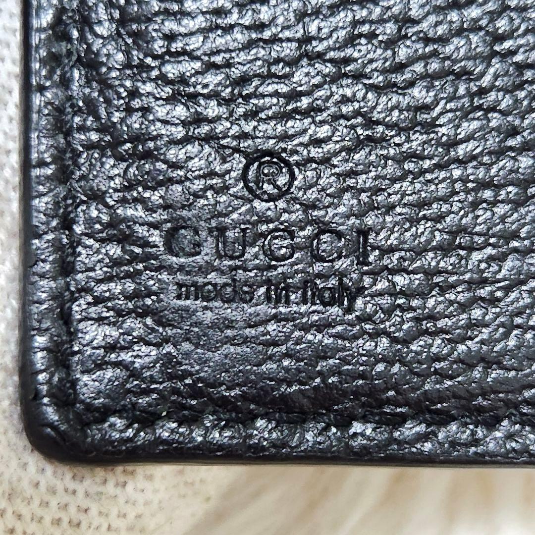 ✨極美品✨グッチ　長財布　二つ折り　小銭入れ　マーモント　ブラック　レザー　黒