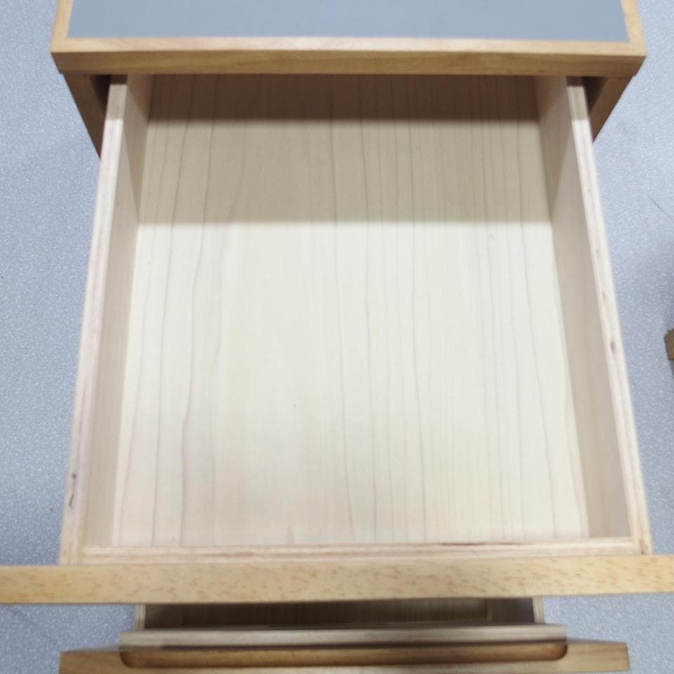 MUJI/無印良品 リノリウム天板 木製デスクキャビネット/デスクワゴン 美品