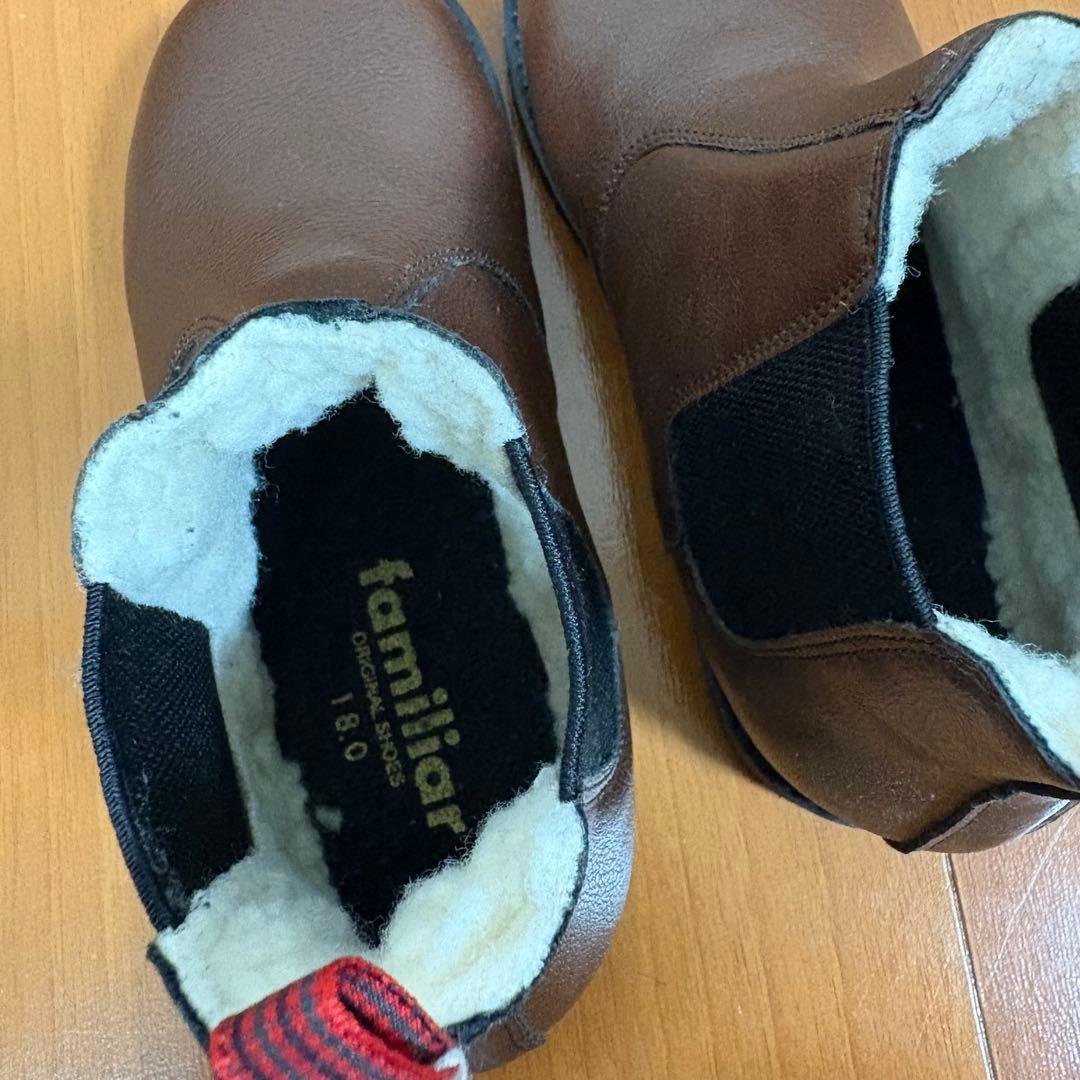 【未使用】ファミリア　サイドゴアブーツ　18.0