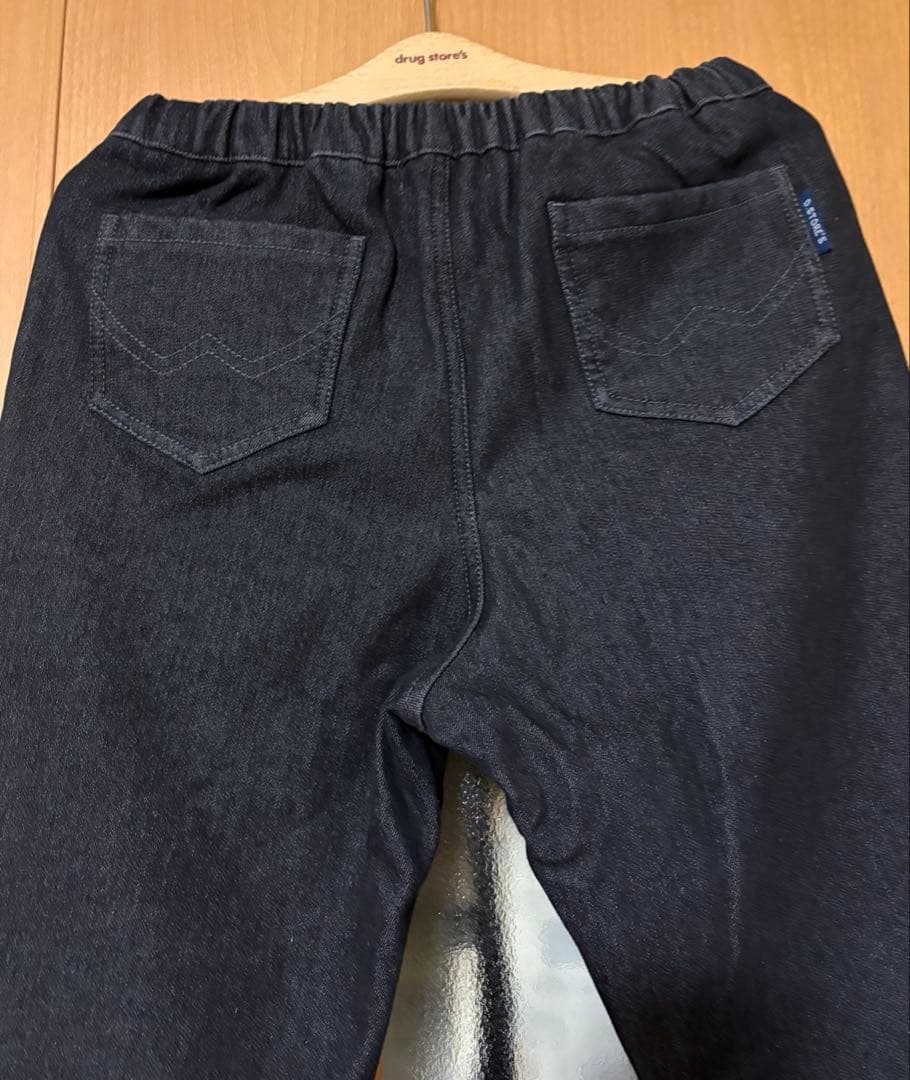新品、未使用！4624)ドラッグストアーズ 裏フリース　暖かデニムパンツ