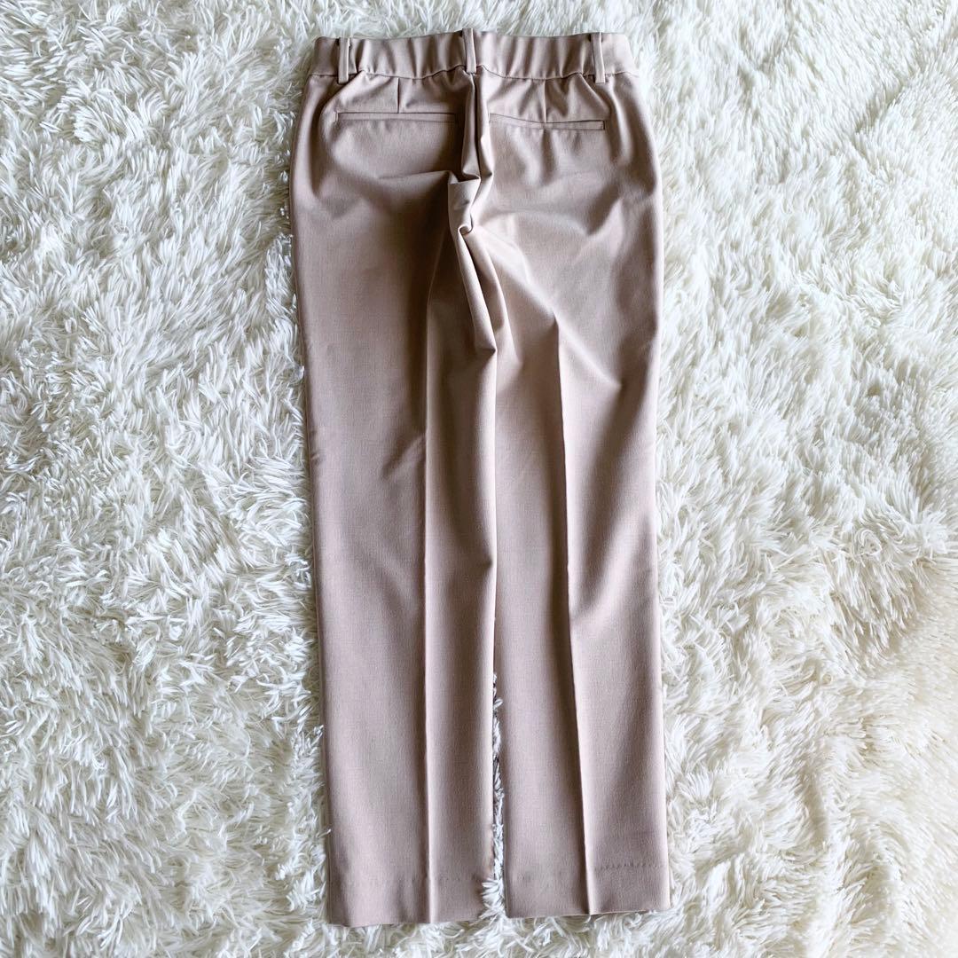 プラステ セットアップ ノーカラー ベージュ パンツ ストレッチ　S