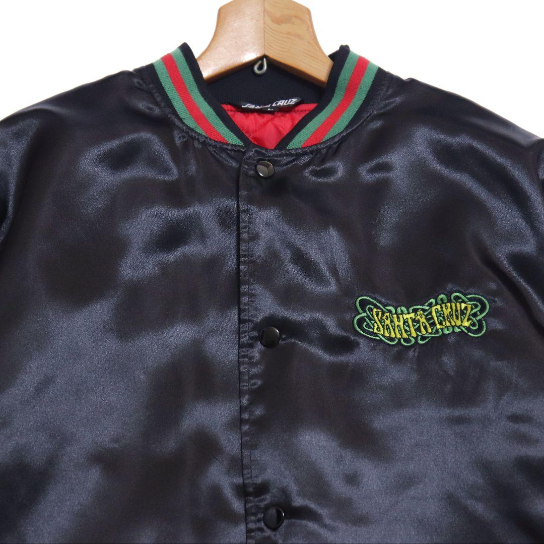 SANTA CRUZ サンタクルーズ デカ刺繍 バラ刺繍 中綿 スカジャン L