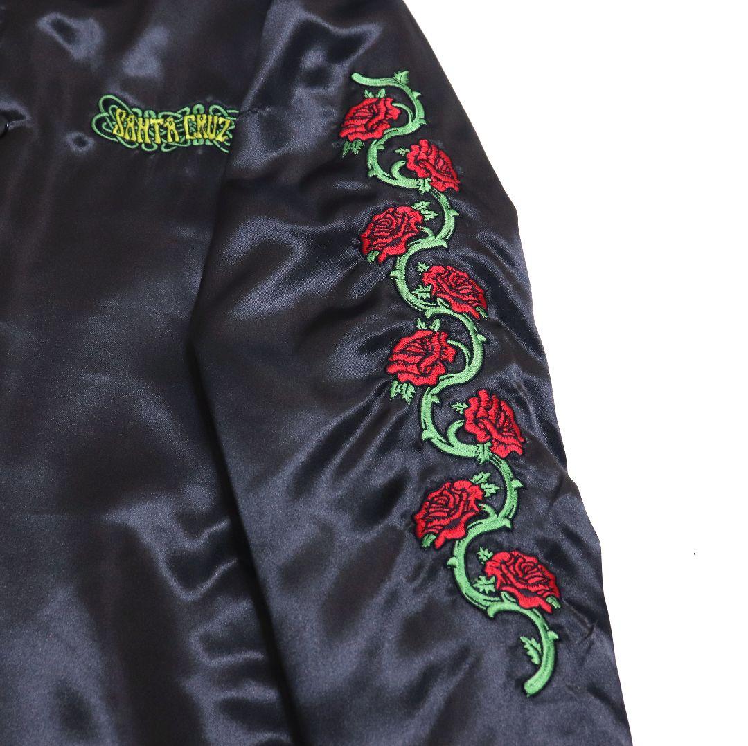 SANTA CRUZ サンタクルーズ デカ刺繍 バラ刺繍 中綿 スカジャン L
