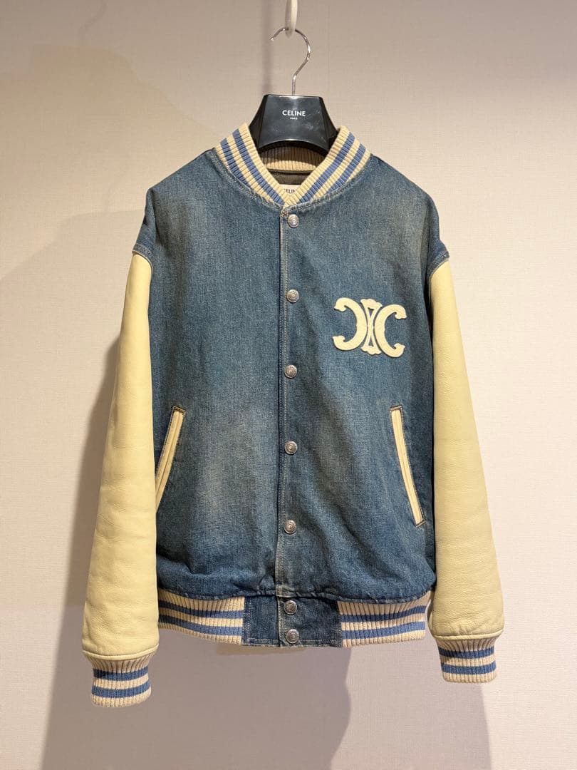 CELINE トレイルウォッシュデニム トリオンフ テディジャケット