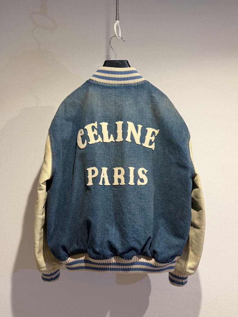 CELINE トレイルウォッシュデニム トリオンフ テディジャケット