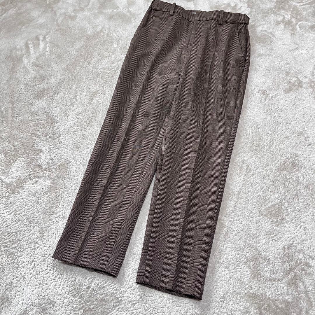 にっしゃん　　 グレンチェック　スーツ　ノーカラー