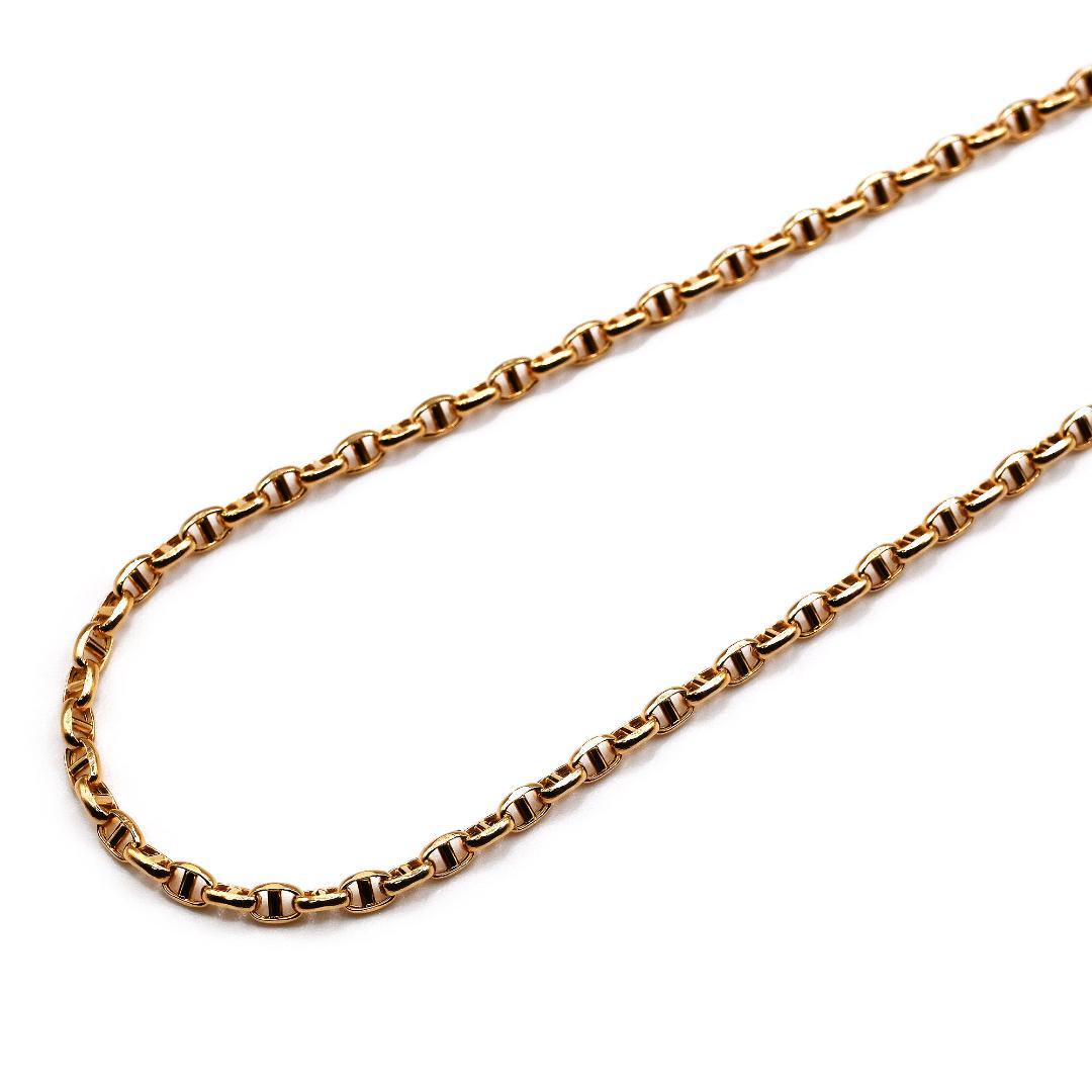 新品 18金アンカーチェーンネックレス幅2.6mm長さ45cm 品質証明書付