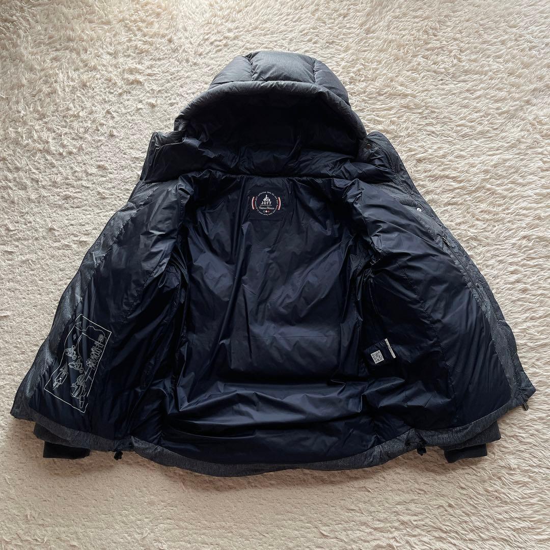 【美品】ジョット ダウンジャケット フード ワッペン ネイビー M相当