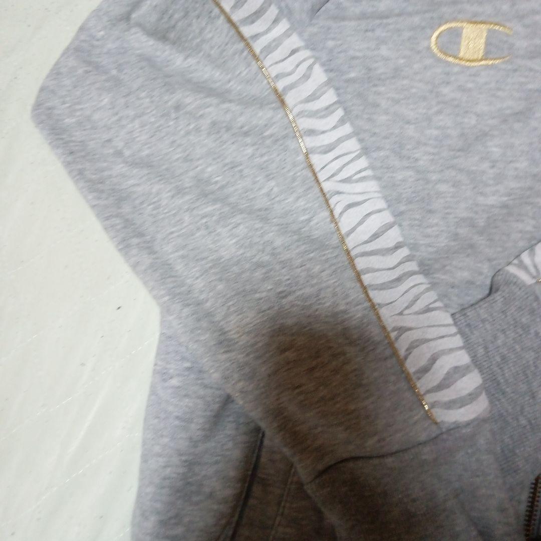 【K】Championトレーナー 上下 グレー ゼブラ模様