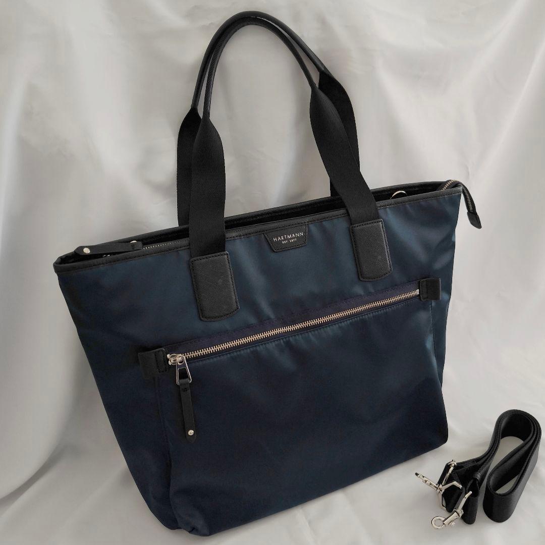 【美品】Samsonite / HARTMANN ネイビー ウィリックトート