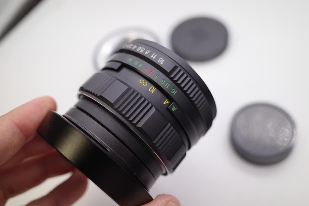 12 新品未使用　ぐるぐるボケレンズ　ヘリオス　44M-4　M42アダプター付