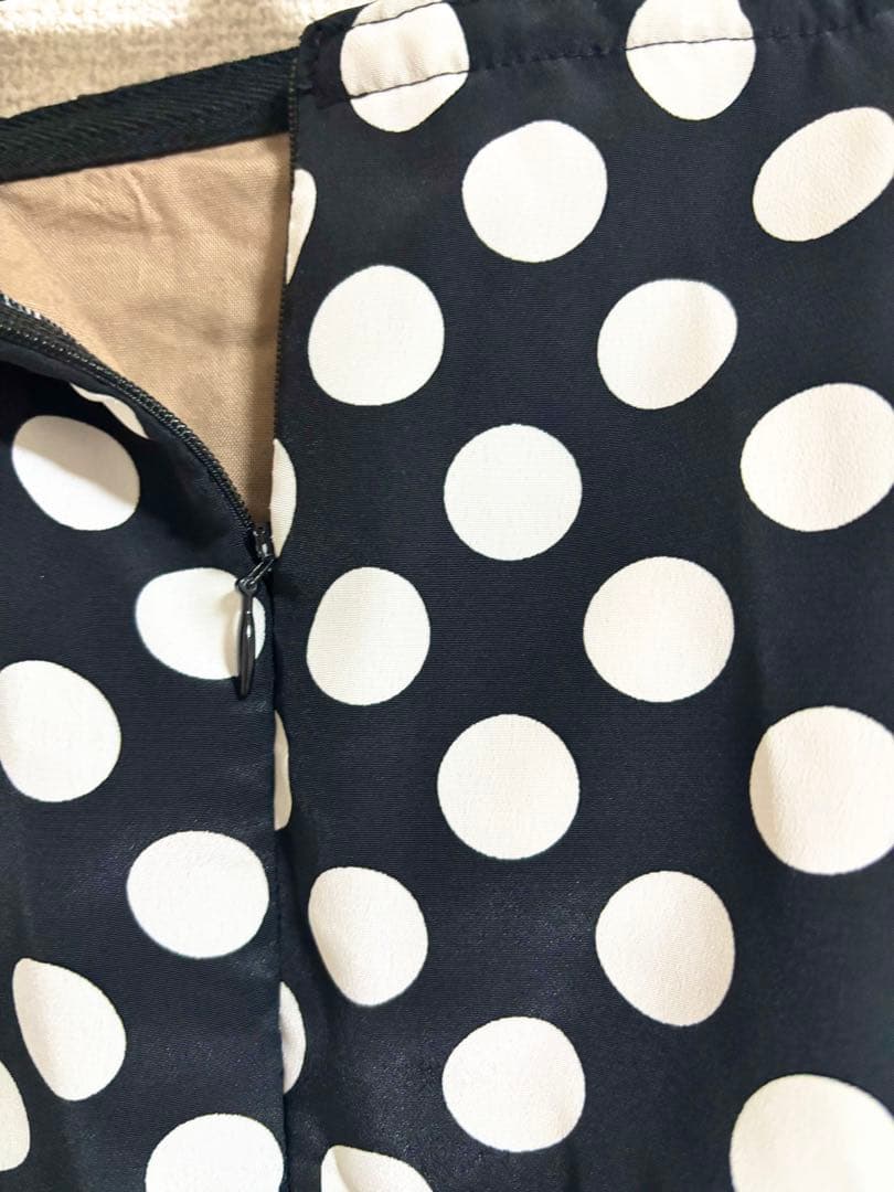 フラメンコ スカート ポルカドット レース付き