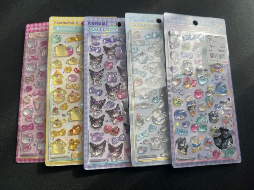【正規品】サンリオ ボンボンドロップシール 第2弾 5枚セット