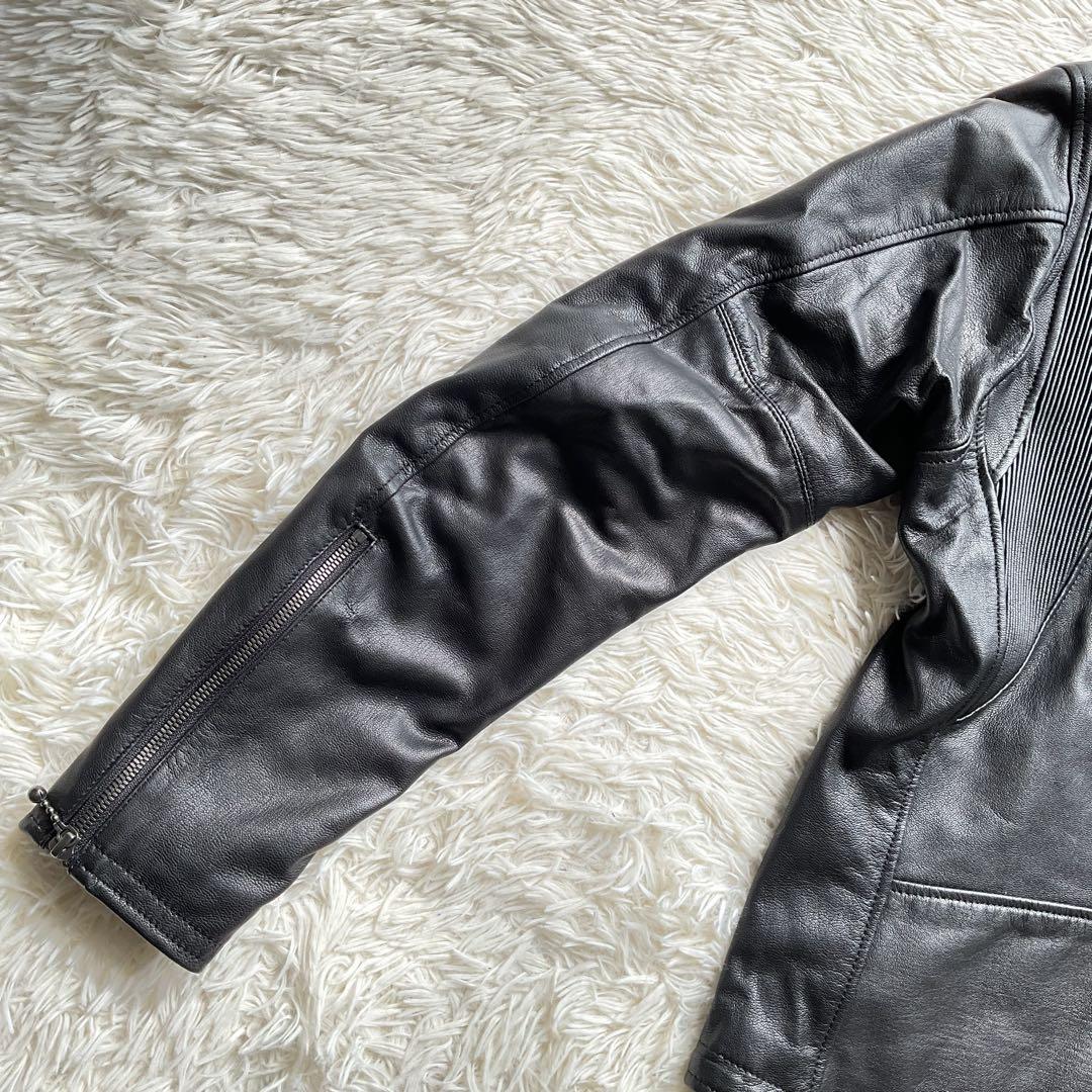 未使用級✨カドヤ×カワサキ　レザージャケット　セミダブル　ライダース　ヤギ皮　L