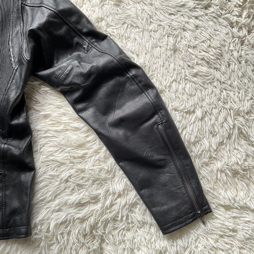 未使用級✨カドヤ×カワサキ　レザージャケット　セミダブル　ライダース　ヤギ皮　L