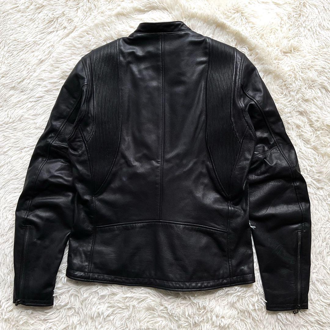 未使用級✨カドヤ×カワサキ　レザージャケット　セミダブル　ライダース　ヤギ皮　L