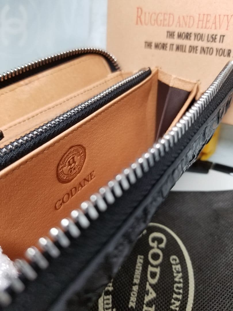 鰐本物⭐クロコダイル本革⭐ラウンドファスナー長財布⭐人気のマットブラック