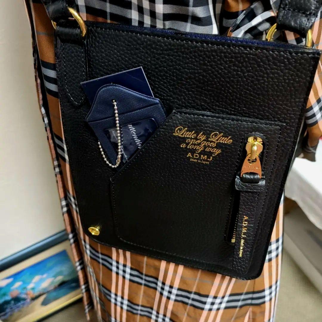 ☘️[新品未使用]ADMJショルダーバックマルチポーチモバイルポーチ　Black