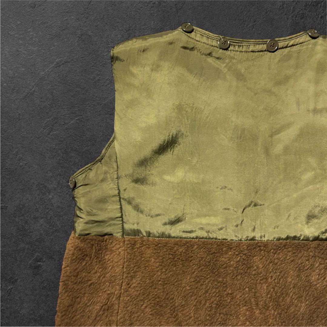 イタリア軍 ボアライナーベスト グランパコア カーキ 茶