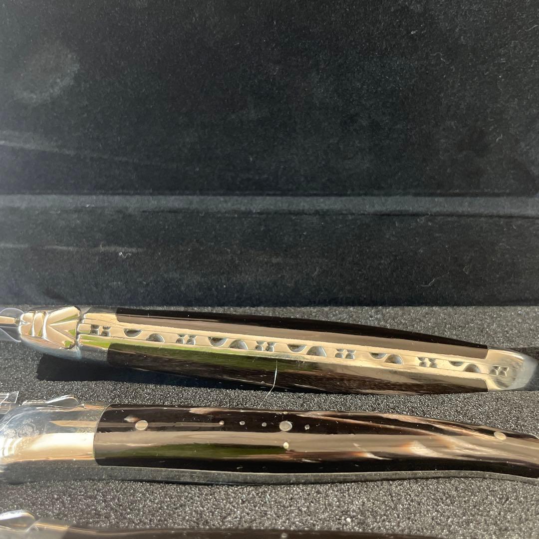 ステーキナイフ６本セット（エボニーステンレスLAGUIOLE en Aubrac