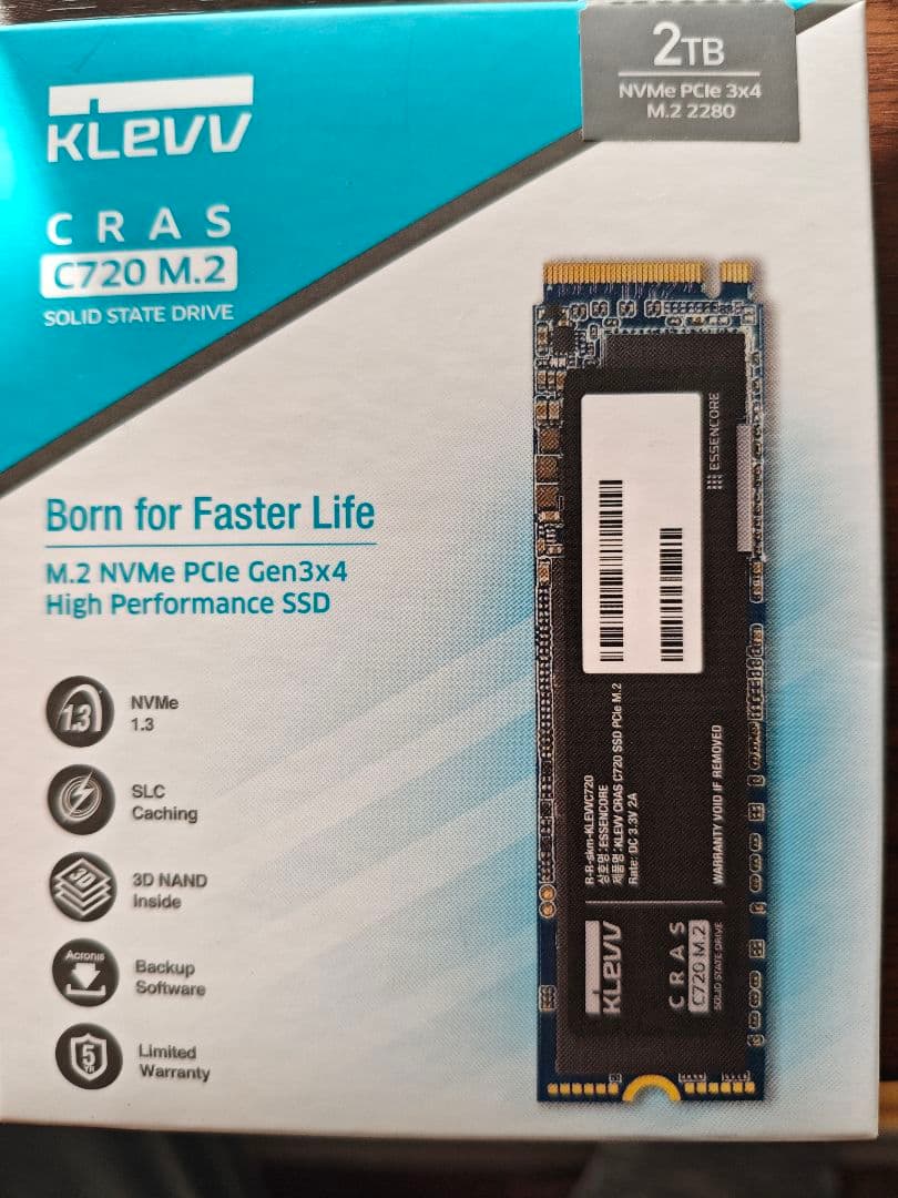 内蔵型SSD KLEVV CRAS C720 M.2 2TB SSD Gen3