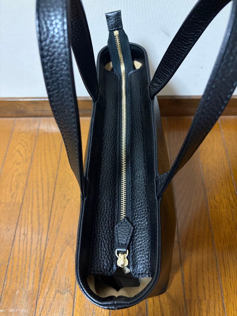 HUSHTUG 黒レザーミニトートバッグ